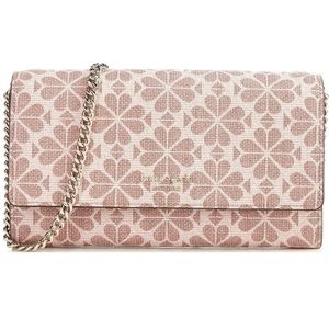Kate Spade Spade Flower Coated Canvas Chain Clutch